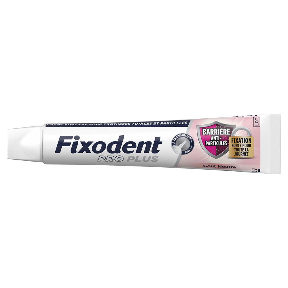 Fixodent Pro plus Adhesive cream for full & partial dentures particle barrier 40g (1.41oz)