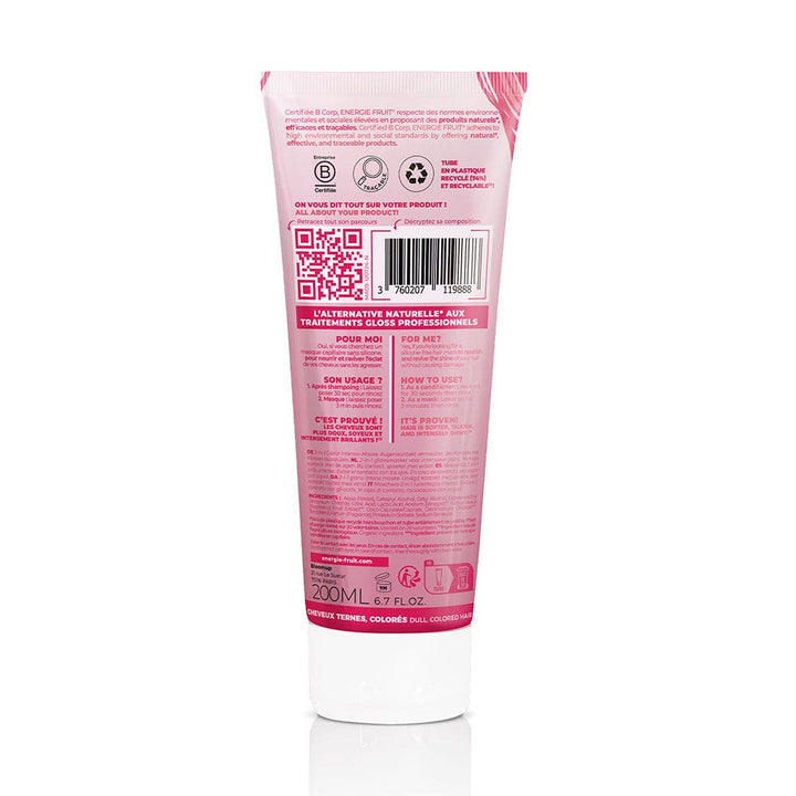 Energie Fruit Gloss Cherry 2 en 1 Masque & Démêlant Brillance Intense Cheveux Ternes, Colorés 200ml (6.76fl oz)