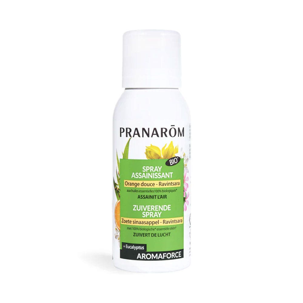 Pranarôm Aromaforce Aromaforce Sanitising Spray Orange et Ravintsara 150ml (5.07fl oz)