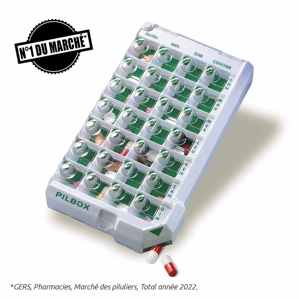 Pilbox Classic+ Weekly Pill Dispenser Dependent Patients