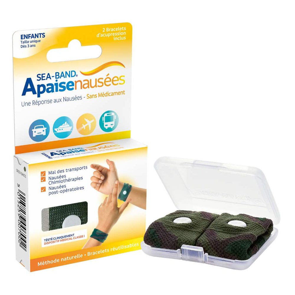 Seaband Anti Nausea Bracelet For Children Motion Sickness x2