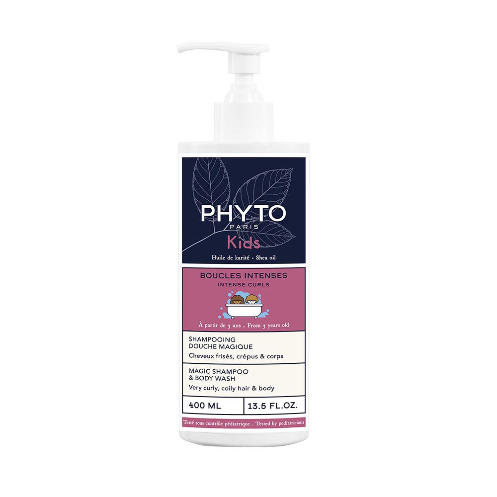 Phyto Paris Intense Curls Kids Magic Shower Shampoo Frizzy Hair & Body 400ml (13.53fl oz)