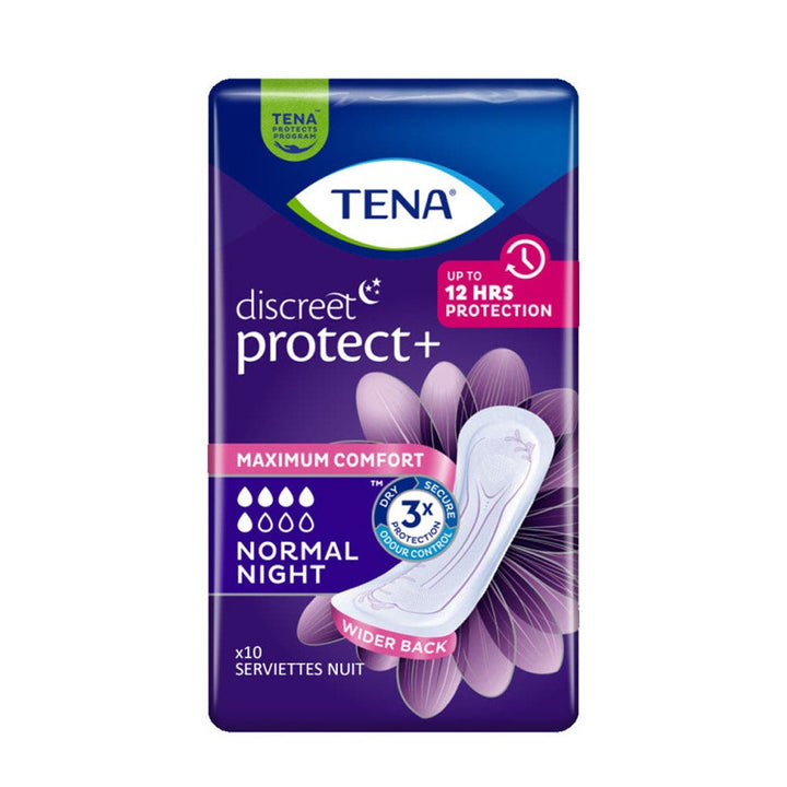 Tena Discreet Bladder weakness pads Normal Night x10