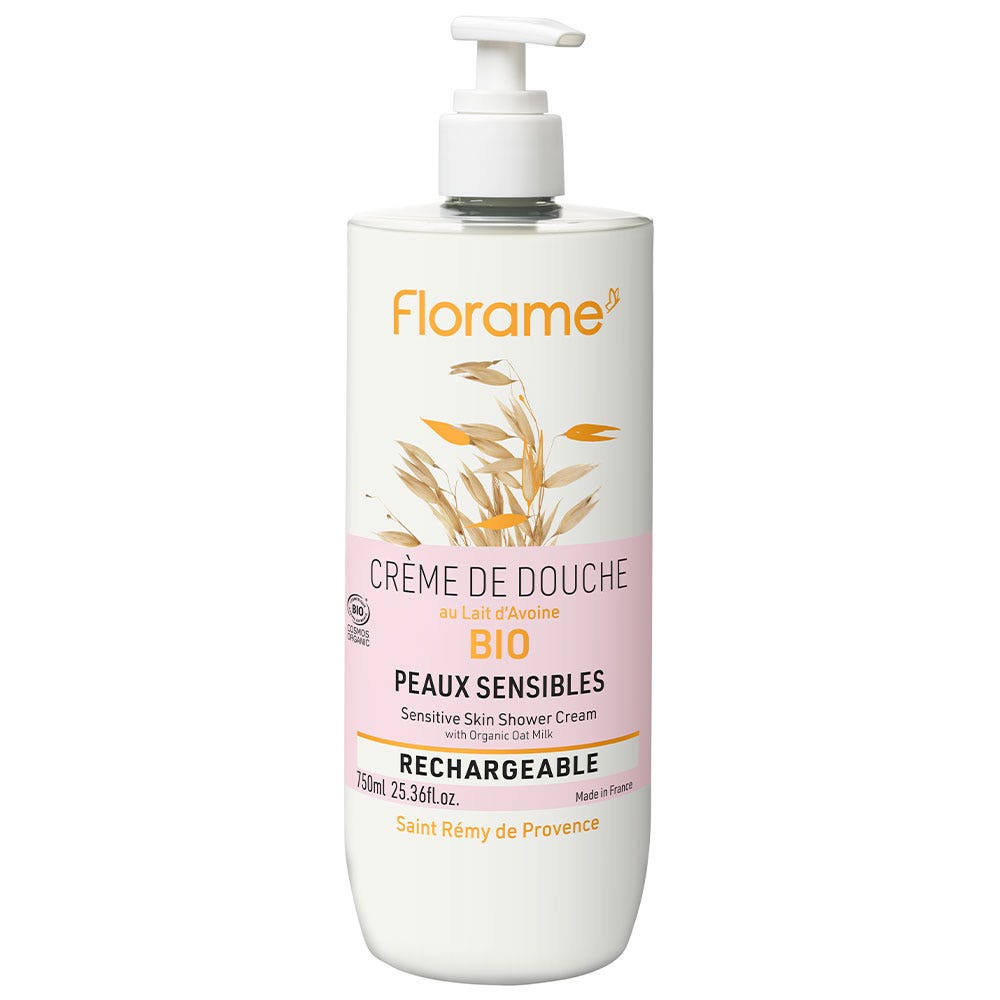 Florame Organic oat milk shower cream Sensitive skin 750ml (25.36fl oz)