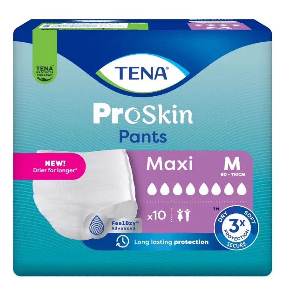 Tena Proskin Maxi Pants Urinary Absorbent Size M 80-110cm x10