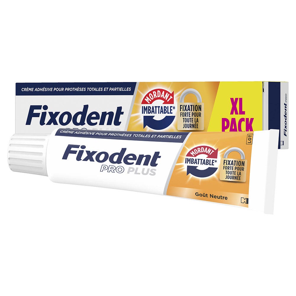 Fixodent Pro plus Adhesive cream for full and partial dentures particle barrier 35g (1.23 oz)