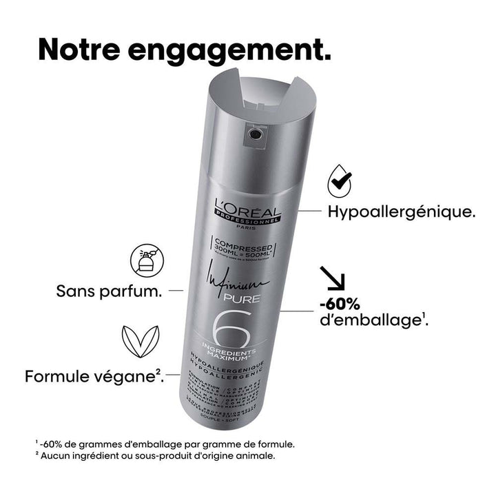 L'Oréal Professionnel Tecniart Pure 6 Flexible Fixing Lacquer 300ml (10.14fl oz)