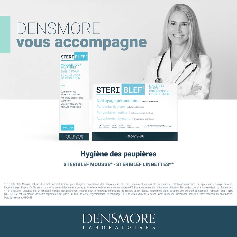 Densmore Steriblef foaming eyelid and lash cleanser 50ml (1.69fl oz)