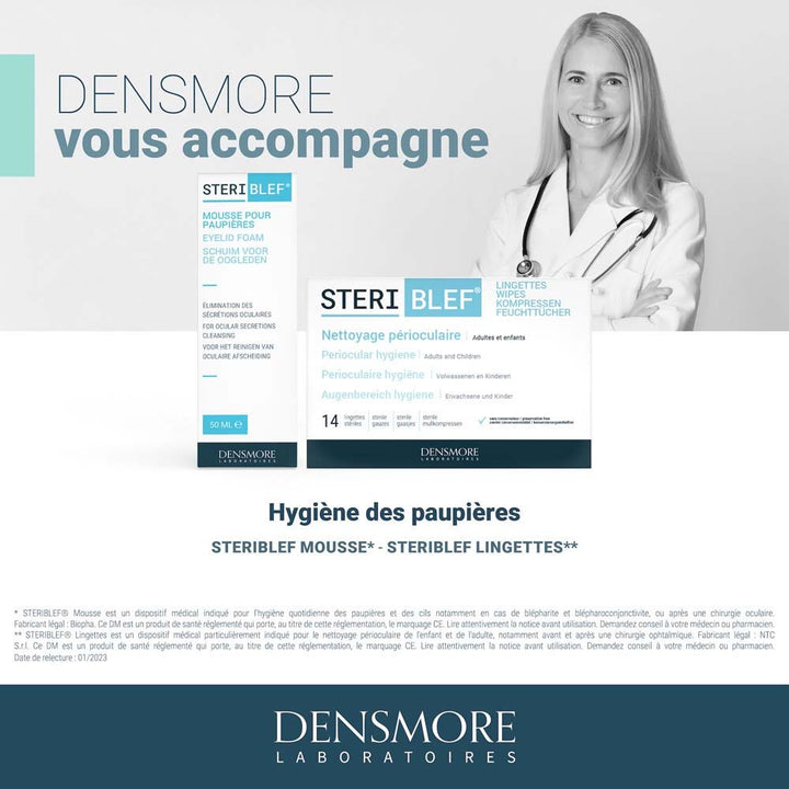 Densmore Steriblef foaming eyelid and lash cleanser 50ml (1.69fl oz)