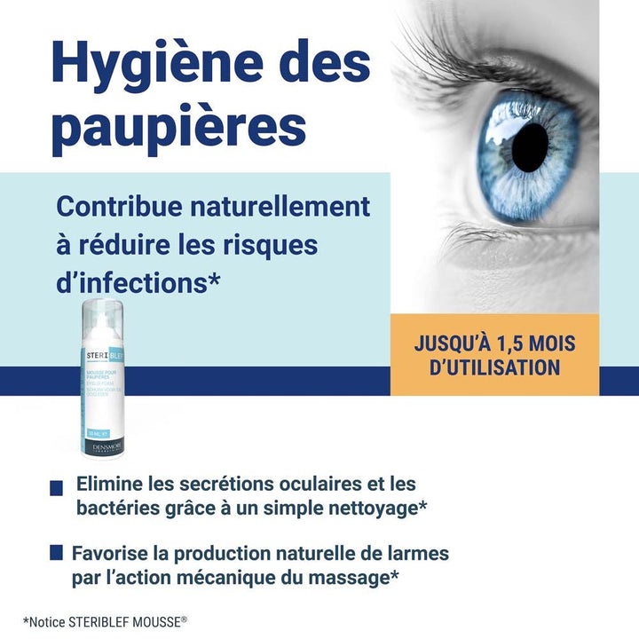 Densmore Steriblef foaming eyelid and lash cleanser 50ml (1.69fl oz)