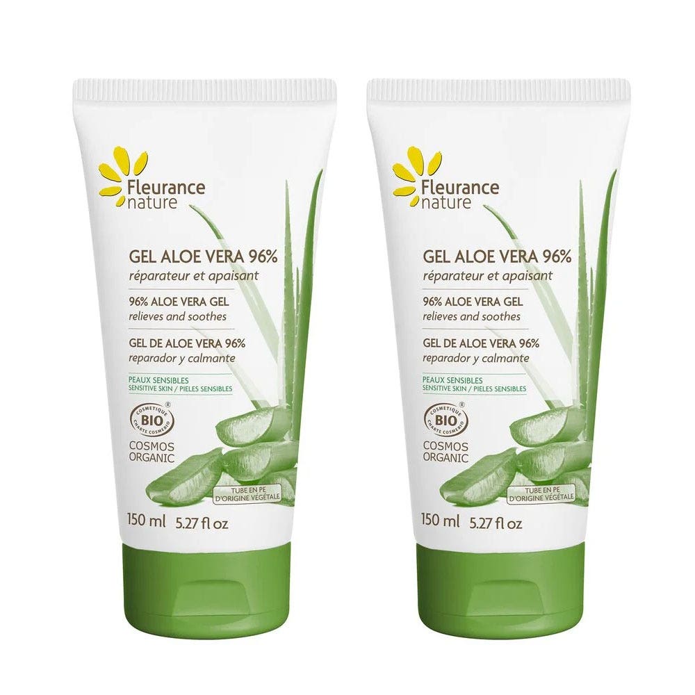 Fleurance Nature 96% Aloe Vera Gel 2x150ml (5.07fl oz)