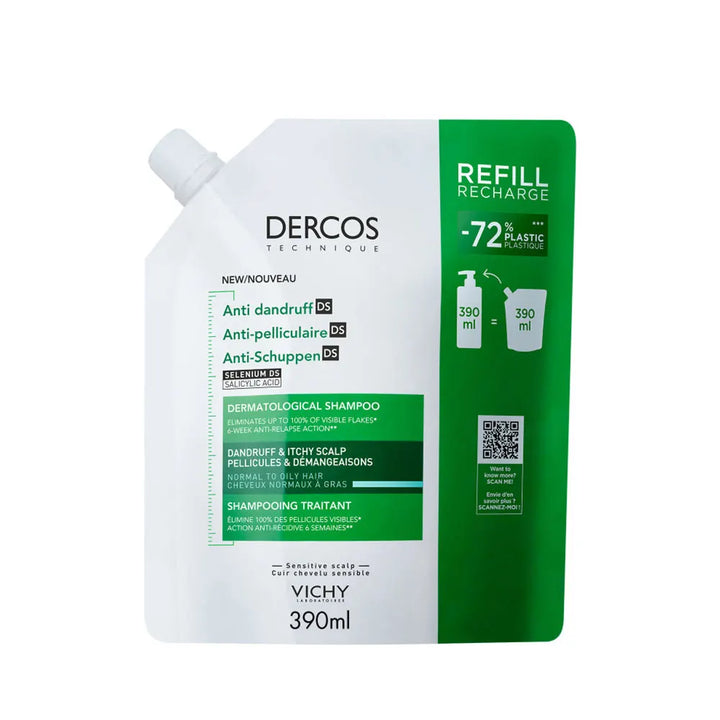 Vichy Dercos Anti-Dandruff DS Shampoo for Normal to Oily Hair