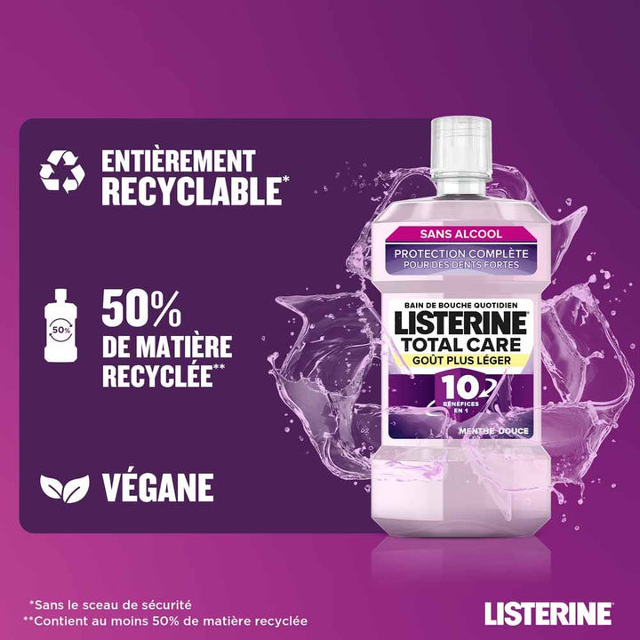 Listerine Total Care Mouthwash Sweet Mint Lighter Taste 500ml (16.91fl oz)