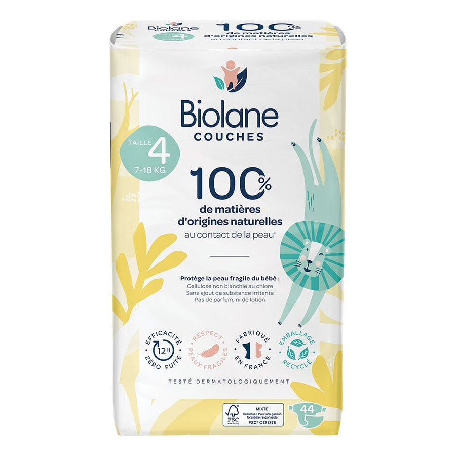 Biolane Natural Eco Diapers Size 4 x44