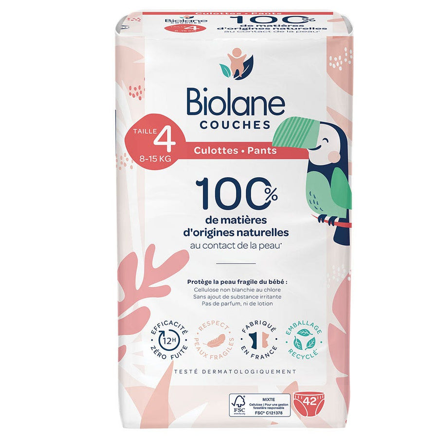 Biolane Pas de fuite Nappies Size 4 8-15kg x42