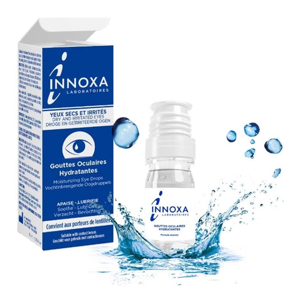 Innoxa Hydrating eye drops for dry, irritated eyes Colourless formula 10ml (0.34fl oz)