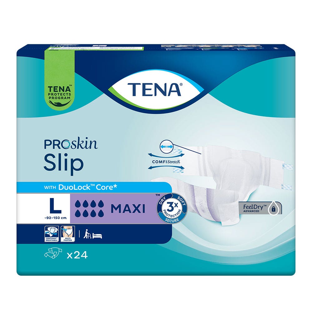 Tena Proskin Slip Maxi Absorbents for bladder weakness Size L x24