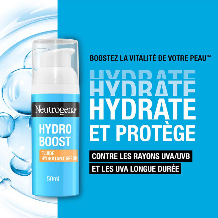 Neutrogena Hydro Boost Hydrating Fluid with Hyaluronic Acid B5 and Niacinamide SPF 50 50ml (1.69fl oz)