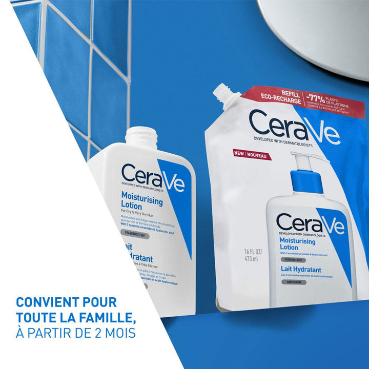 Cerave Body Eco refill hydrating face and body lotion for very dry skin 473ml (15.99fl oz)
