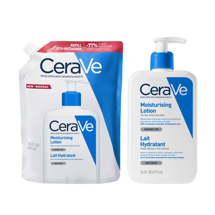 Cerave Body Eco refill hydrating face and body lotion for very dry skin 473ml (15.99fl oz)