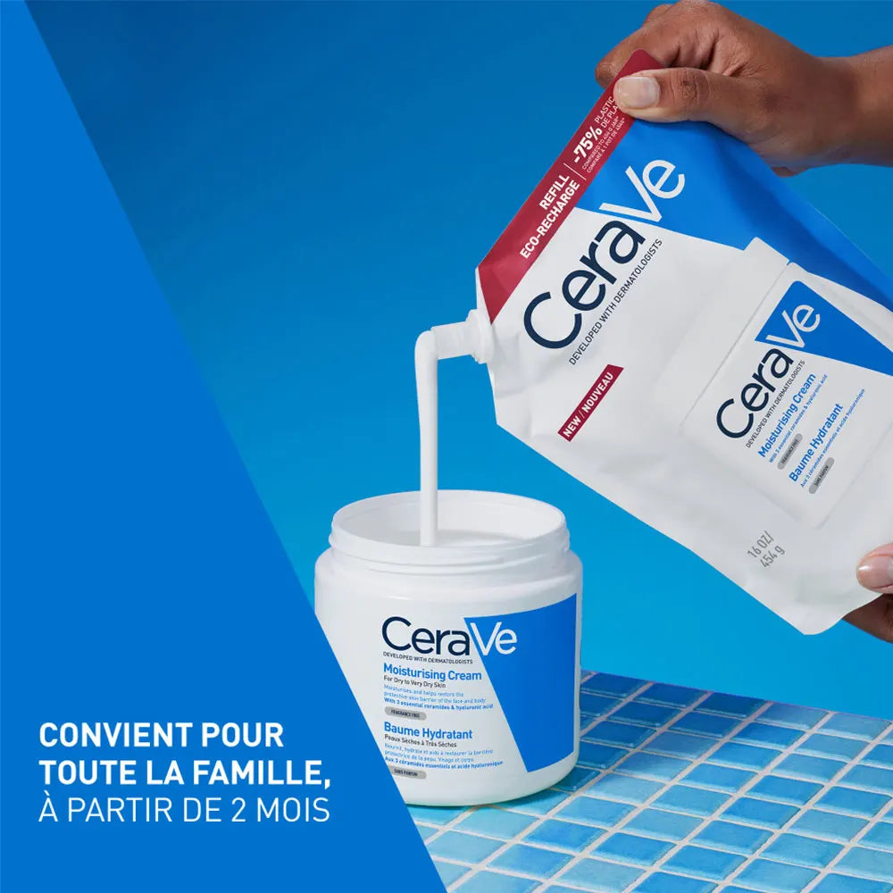 Crème hydratante CeraVe pour peaux sèches à très sèches 