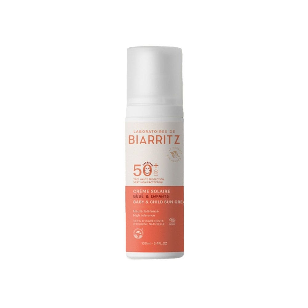 Laboratoires De Biarritz Sun care Baby and child SPF50+ cream organic formula 100ml (3.38fl oz)