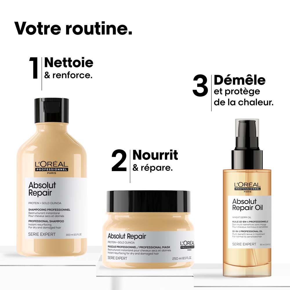 L'Oréal Professionnel Réparation absolue Gold 10-en-1 Huile sans rinçage 90 ml (3.04fl oz)