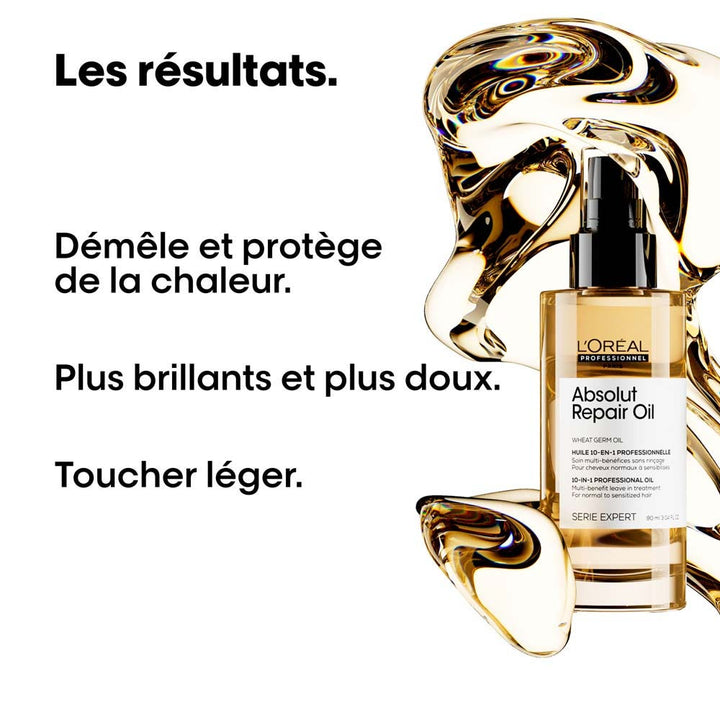L'Oréal Professionnel Réparation absolue Gold 10-en-1 Huile sans rinçage 90 ml (3.04fl oz)