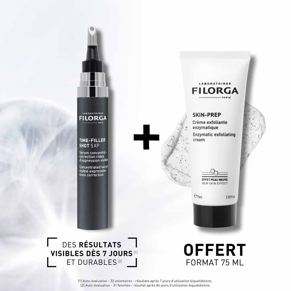 Filorga Time-Filler 5XP Wrinkle Correction Serum + Skin-Prep Exfoliating Cream Gift Set