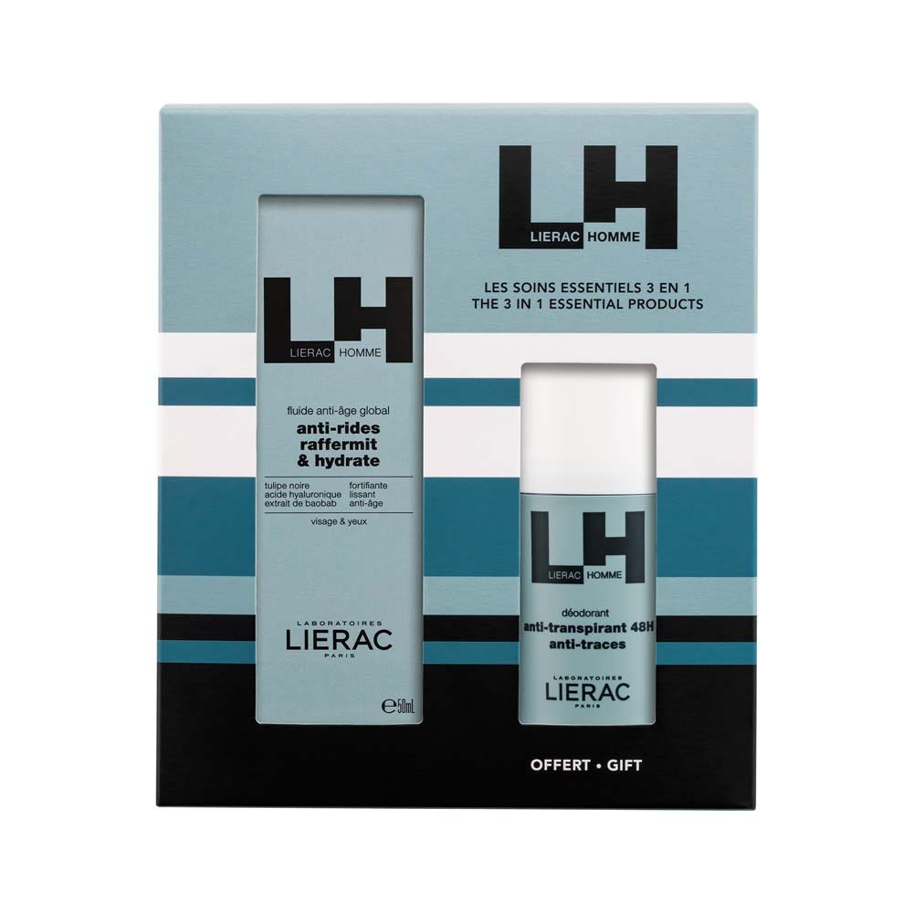 Lierac Man Father's Day gift set with anti-ageing fluid + free deodorant 100 ml (3.38fl oz)