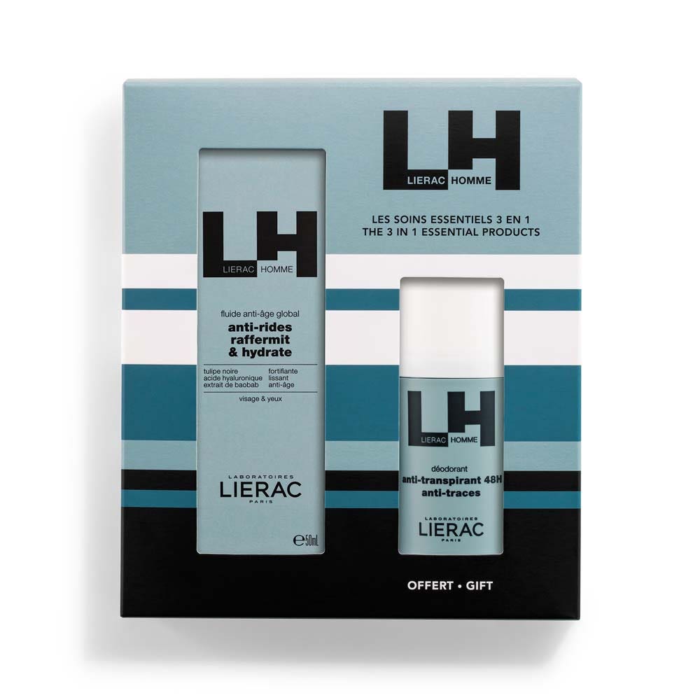 Lierac Man Father's Day gift set with anti-ageing fluid + free deodorant 100 ml (3.38fl oz)