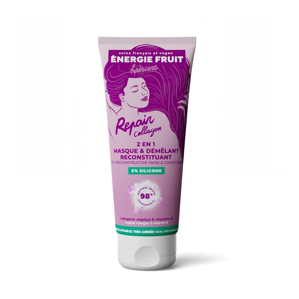 Energie Fruit 2-in-1 reconstructing mask and detangler vegan collagen & vitamin B 200 ml (6.76fl oz)