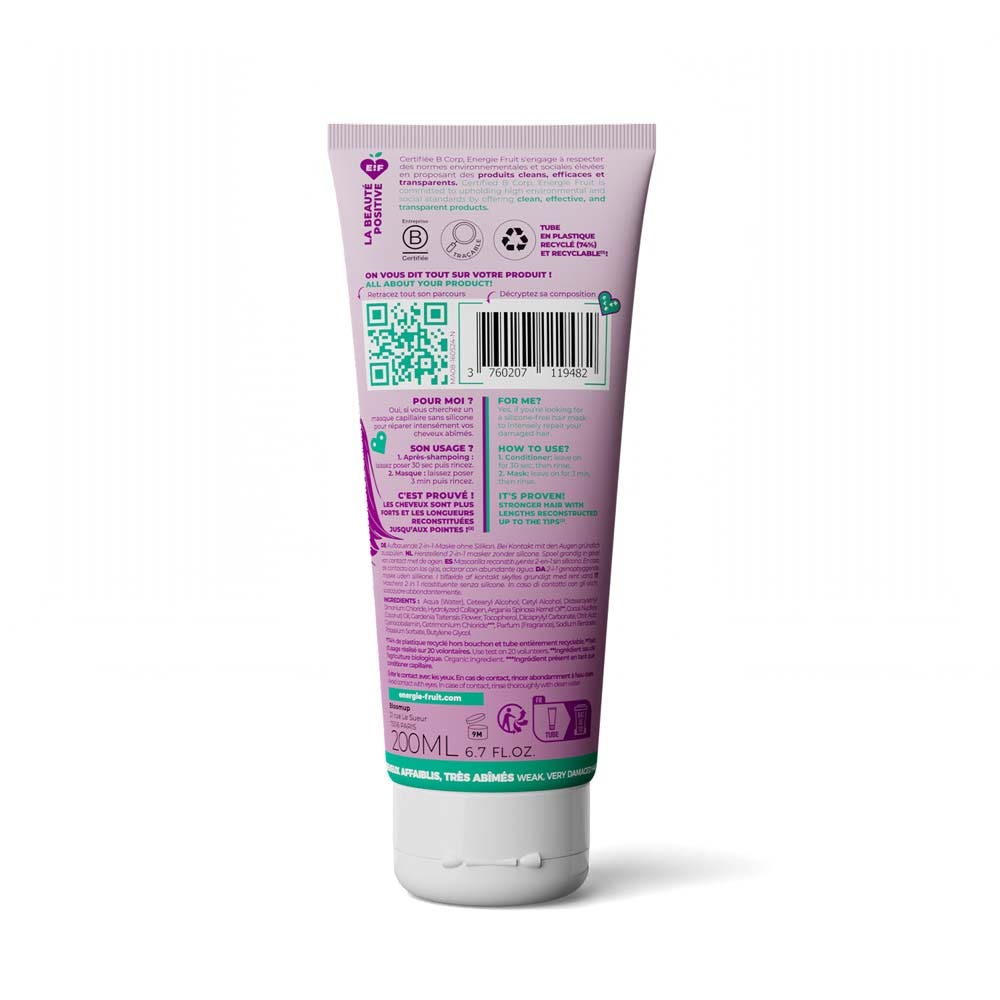Energie Fruit 2-in-1 reconstructing mask and detangler vegan collagen & vitamin B 200 ml (6.76fl oz)