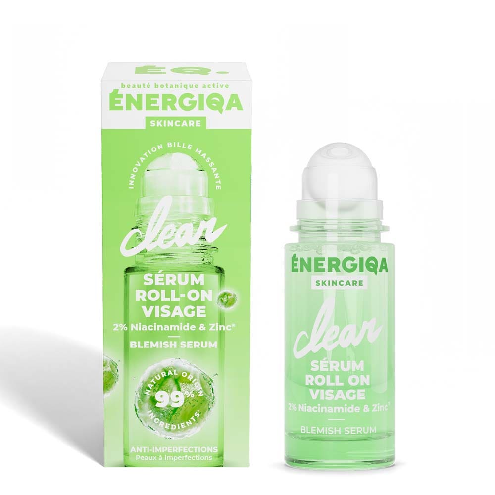 Energiqa Skincare Sérum Roll On Visage Clear 2% Niacinamide & Zinc 30ml (1.01fl oz)