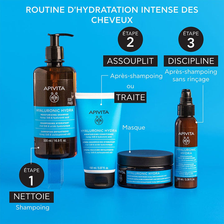 Apivita Hyaluronic Hydra Shampoo Tous Types de Cheveux 500ml (16.91fl oz)