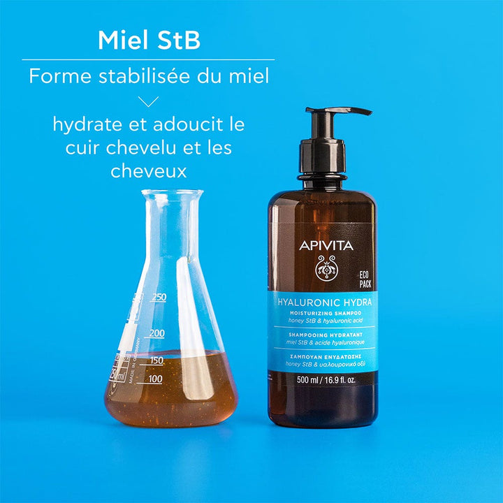 Apivita Hyaluronic Hydra Shampoo Tous Types de Cheveux 500ml (16.91fl oz)