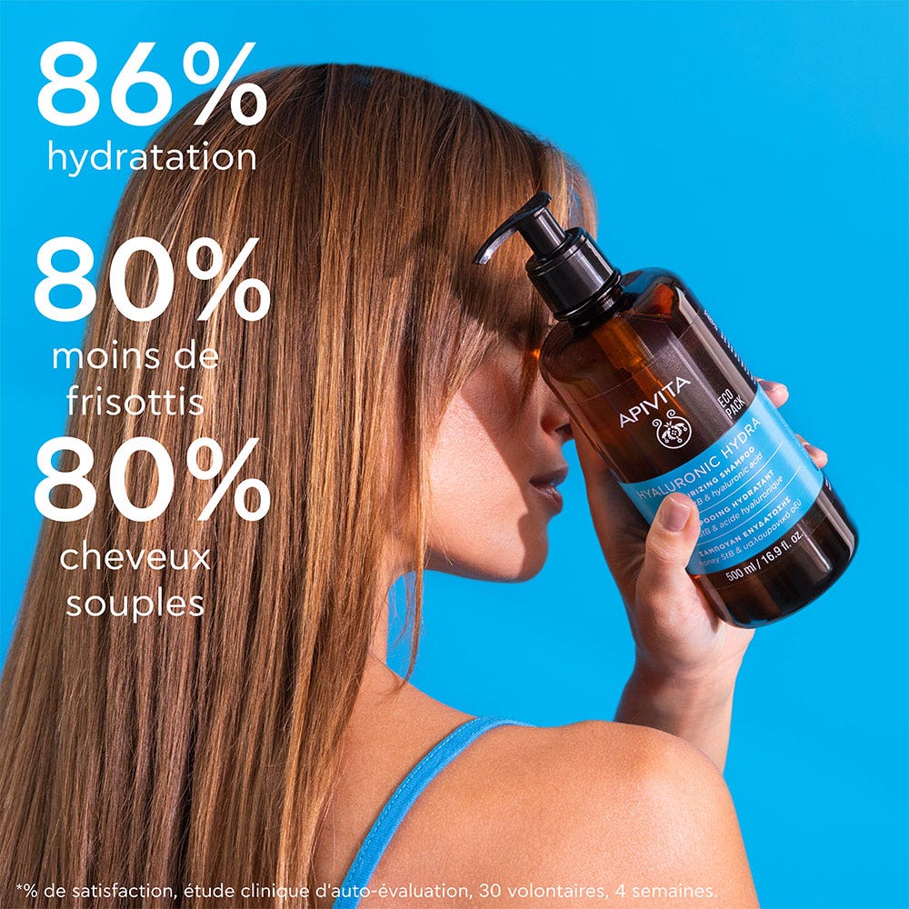 Apivita Hyaluronic Hydra Shampoo Tous Types de Cheveux 500ml (16.91fl oz)