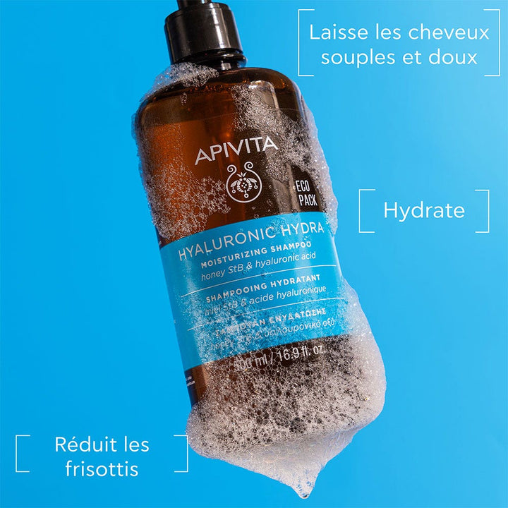 Apivita Hyaluronic Hydra Shampoo Tous Types de Cheveux 500ml (16.91fl oz)