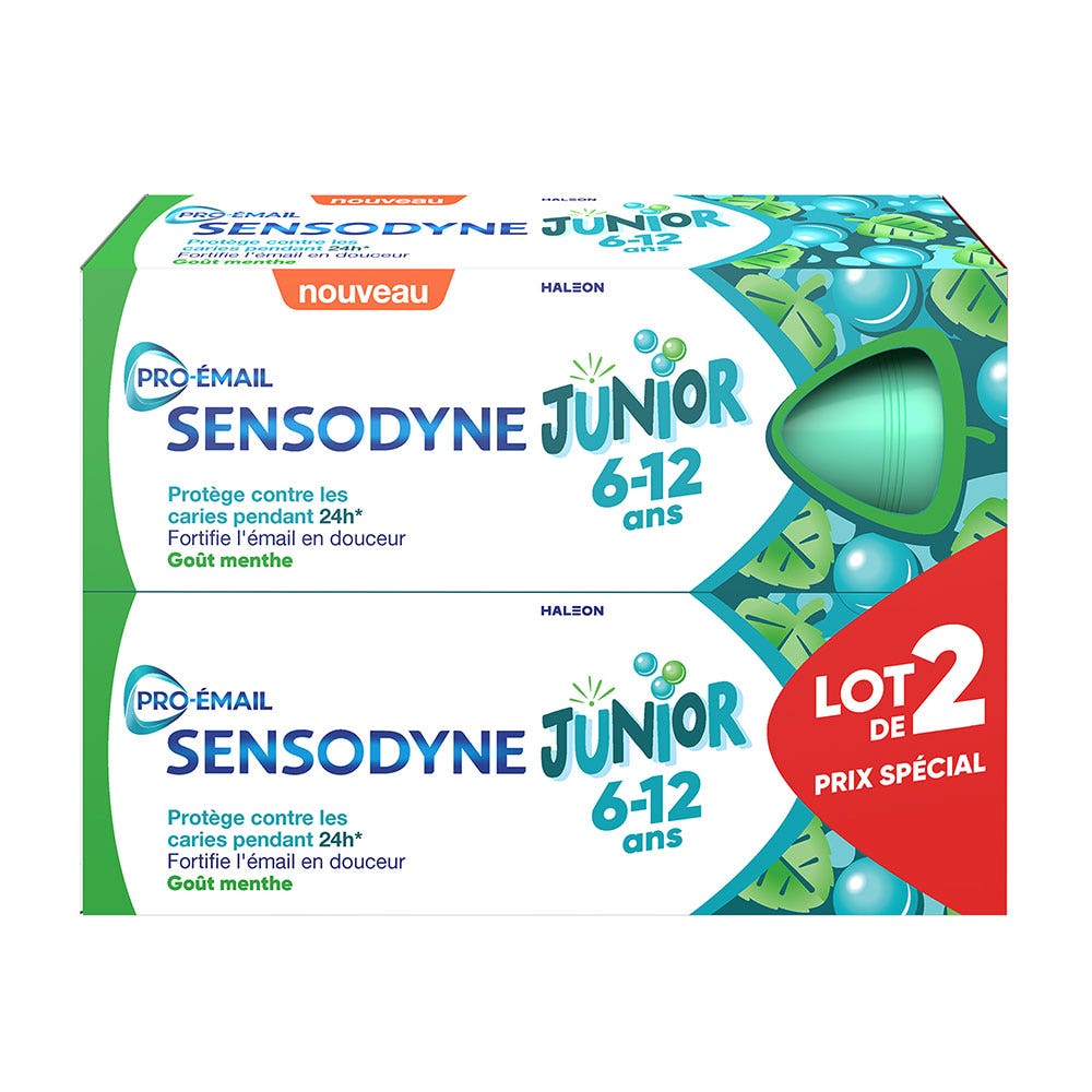 Sensodyne Pro-Email Toothpaste Junior 6 to 12 years Sweet Mint 2x50ml (1.69fl oz)