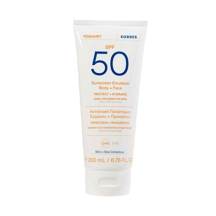 Korres Yoghurt Crème-gel solaire visage et yeux SPF50 / Sans parfum 50ml
