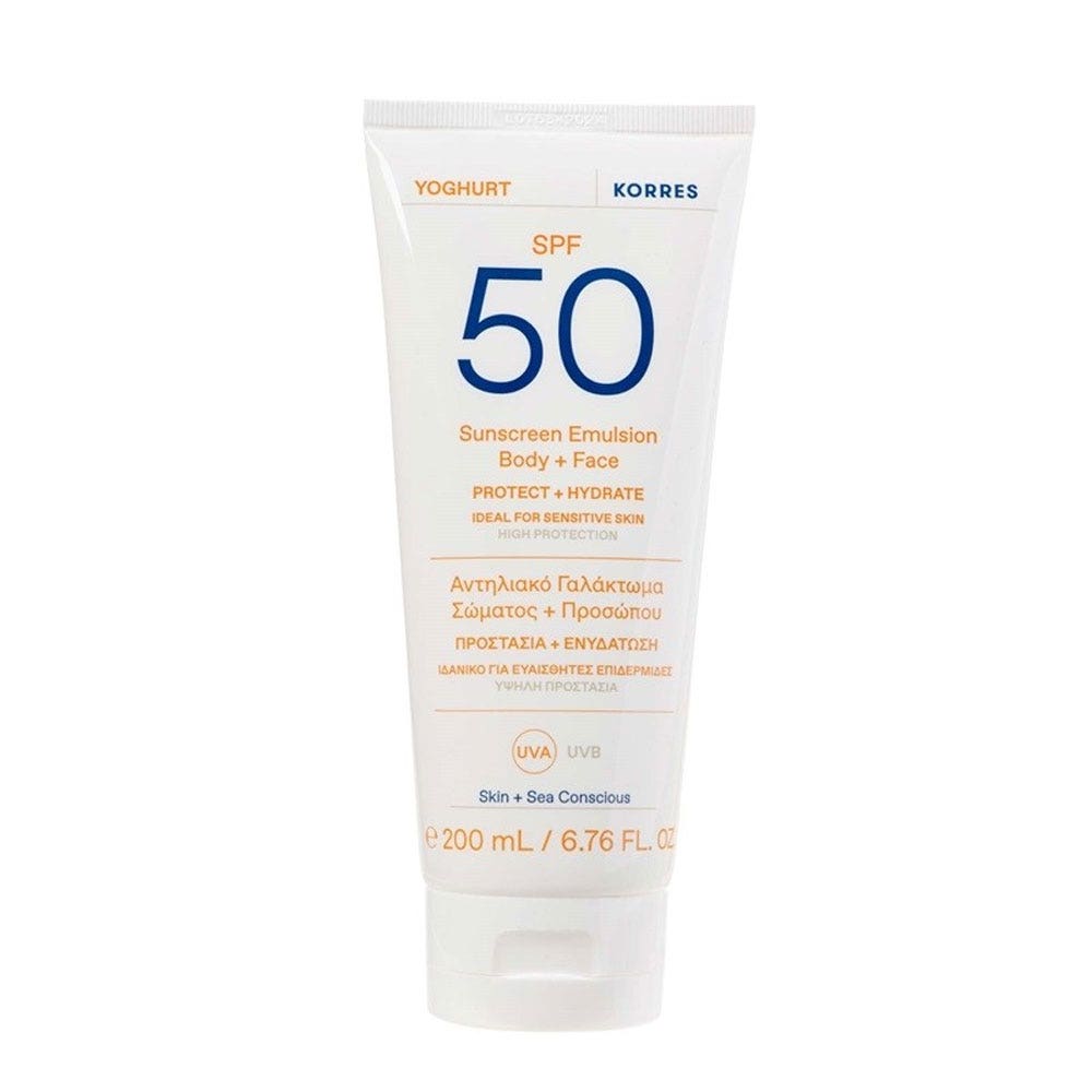 Korres Yoghurt Sunscreens Face & Body Cream SPF50 200ml (6.76fl oz)