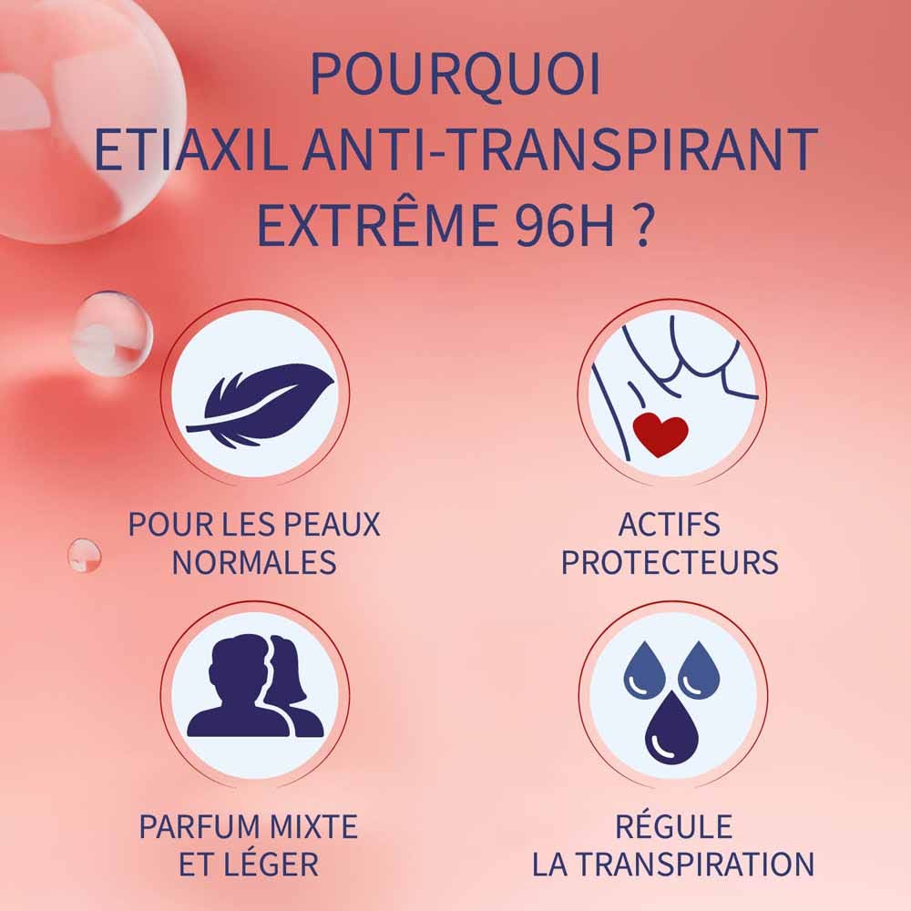 Etiaxil Antiperspirant Extreme 96-hour roll-on deodorant normal skin 50 ml (1.69fl oz)