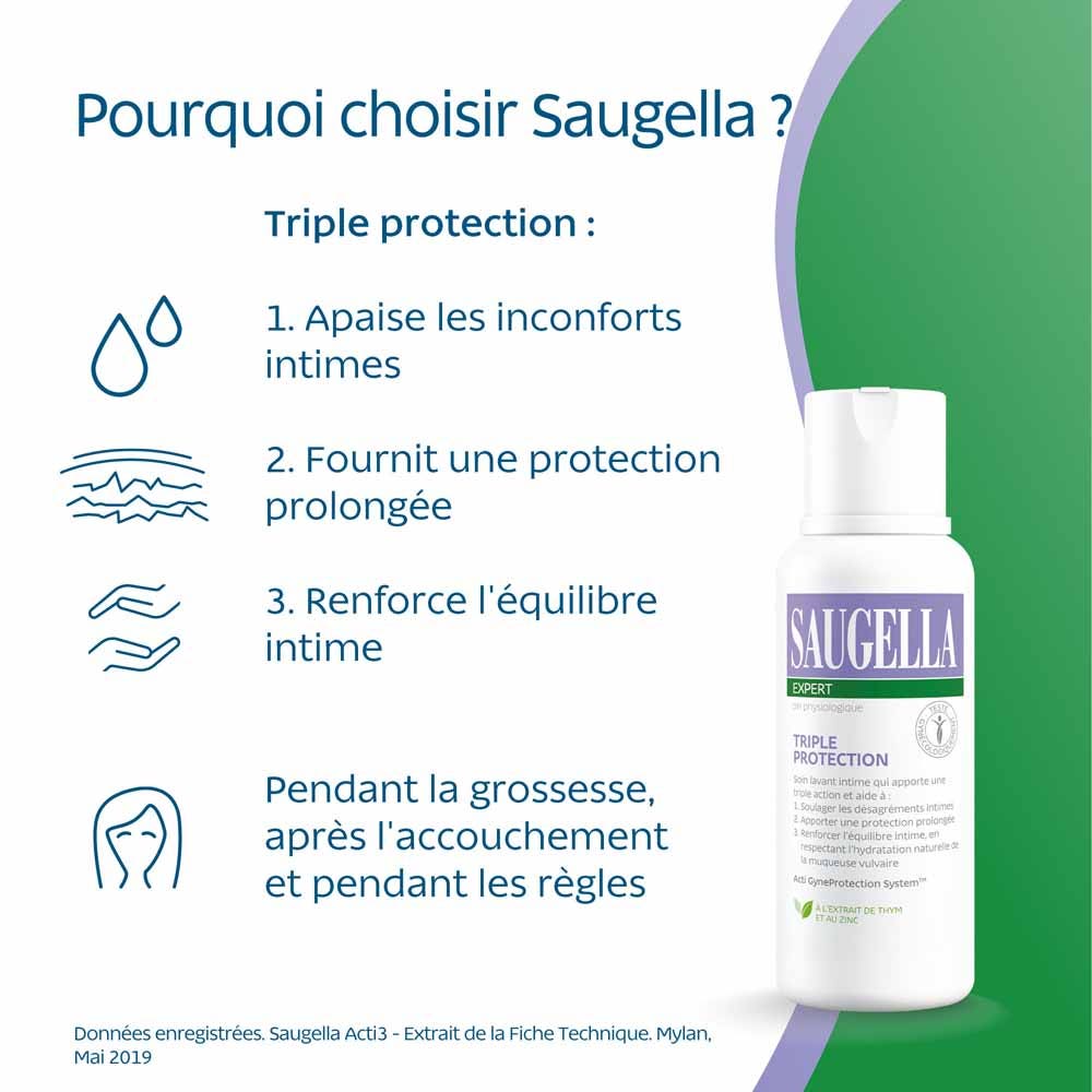 Saugella Triple protection intimate wash intimate discomfort 2 x 250 ml (8.45fl oz)