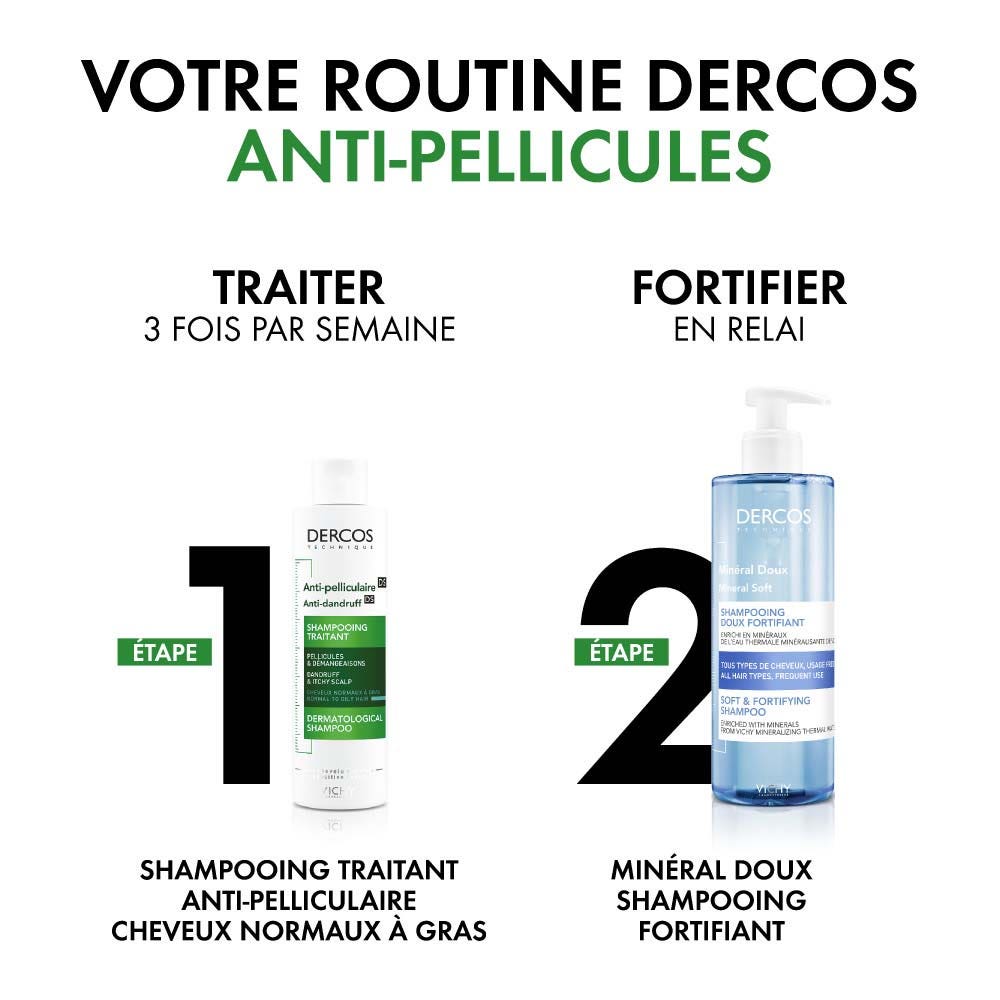 Vichy Dercos Anti-Dandruff DS Shampoo for Normal to Oily Hair