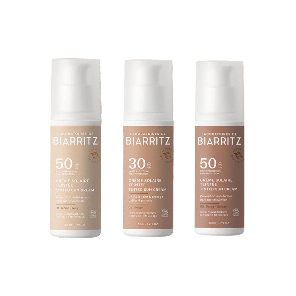 Laboratoires de Biarritz Organic Sun Care teinté Face Crème SPF50 50 ml (1,69fl oz)