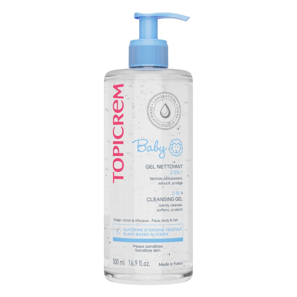 Topicrem Baby Gentle cleansing gel face, body & hair 500 ml (16.91fl oz)