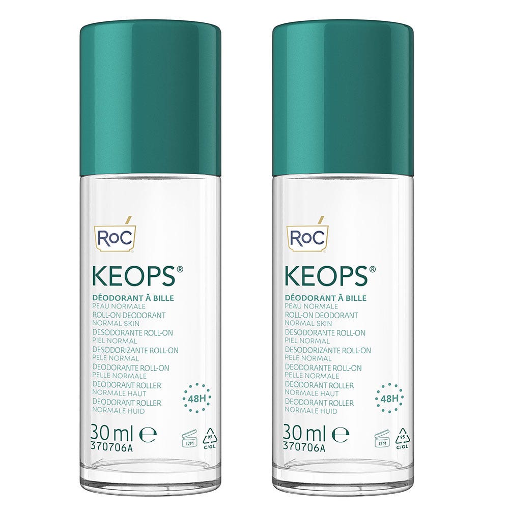 Roc Keops Roll-on deodorant for normal skin 2 x 30ml (1.01fl oz)