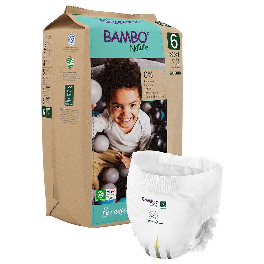 Bambo Nature Pants Size 6 18+kg x18