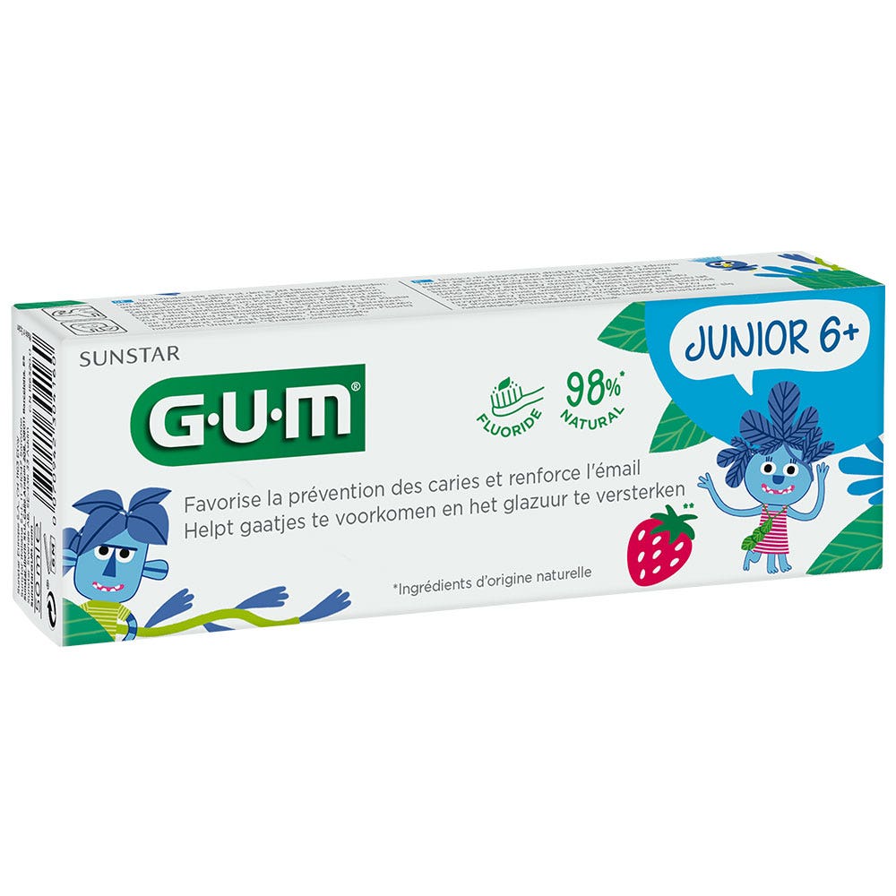 Gum Kids Toothpaste Fluoride + Isomalt Strawberry flavour age 7-12 50ml (1.69fl oz)