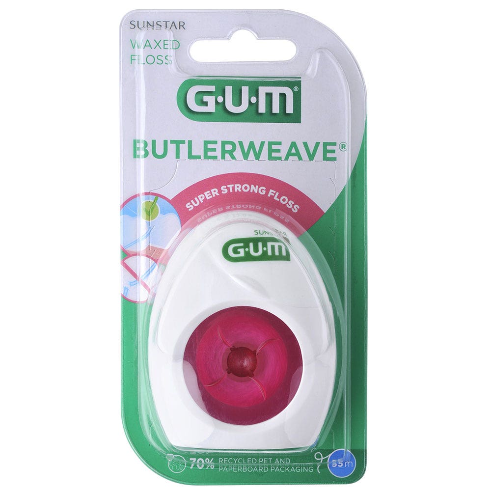 Gum Butlerweave 55 M Waxed Dental Floss